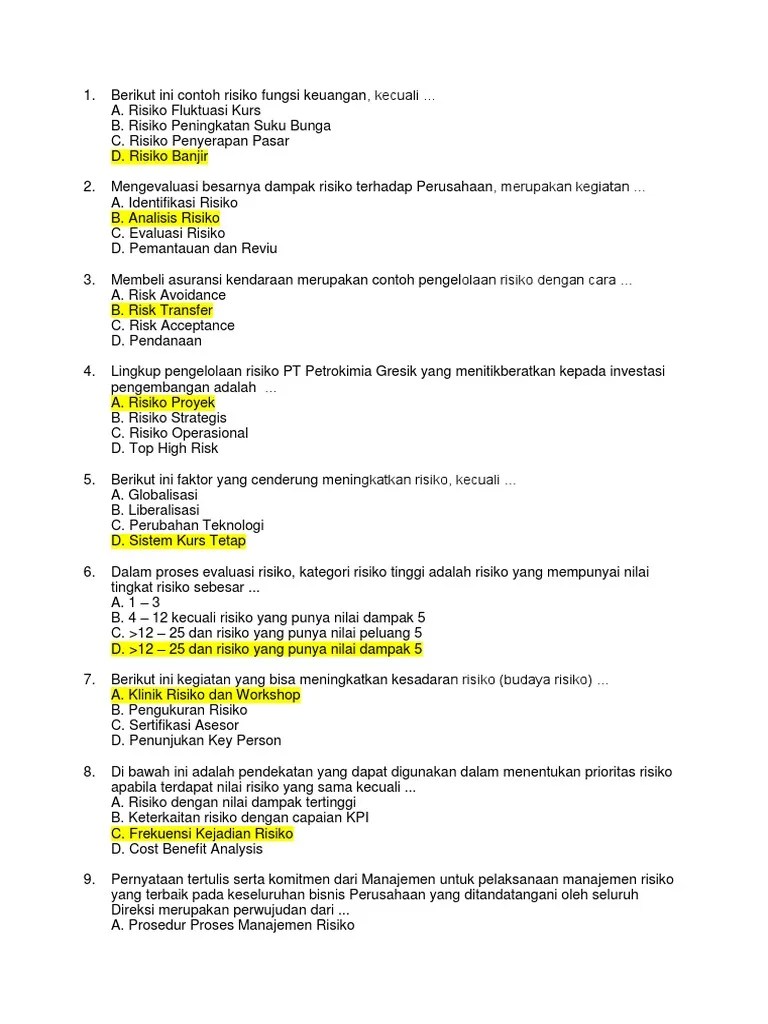Soal Post-Test KPMR | PDF