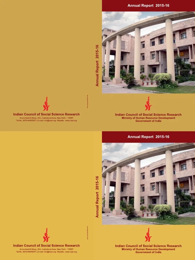 Icssr Annual Report2015 16 Libraries Academia
