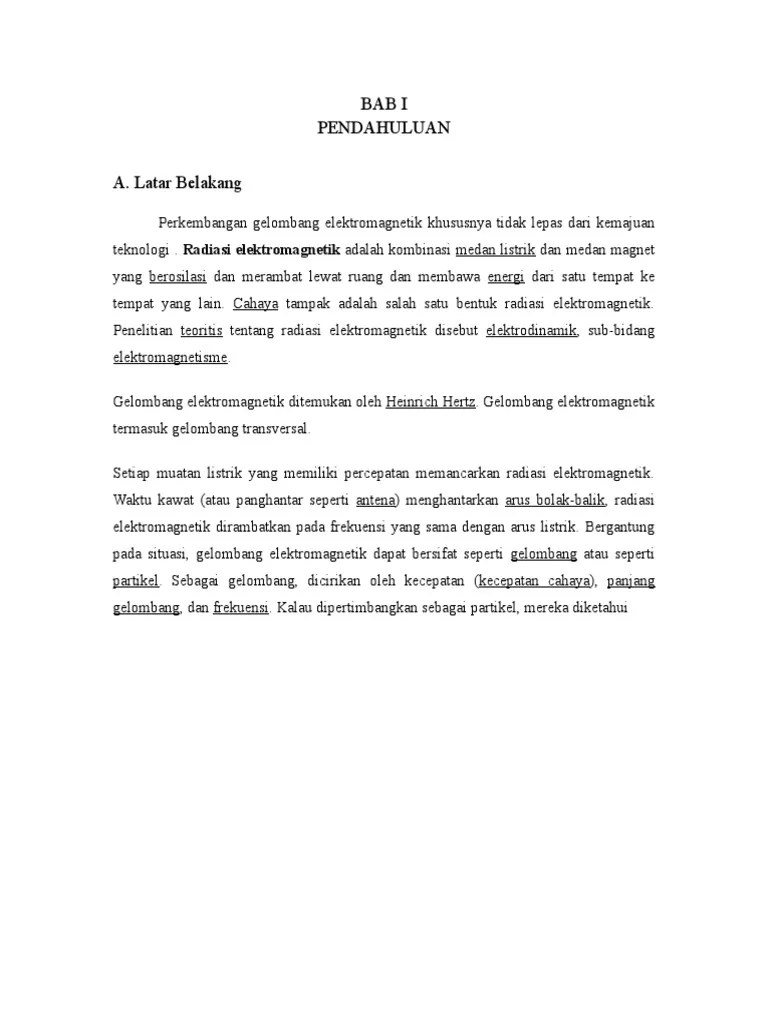 Makalah Radiasi Elektromagnetik | PDF