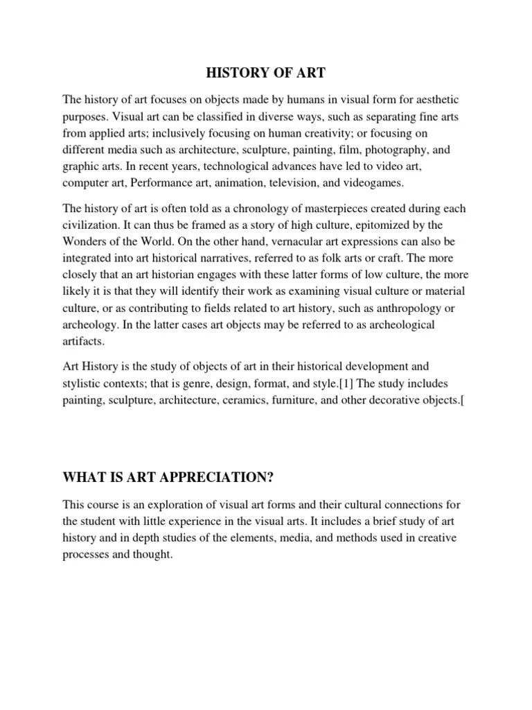 History Of Art | PDF | Art History | Aesthetics