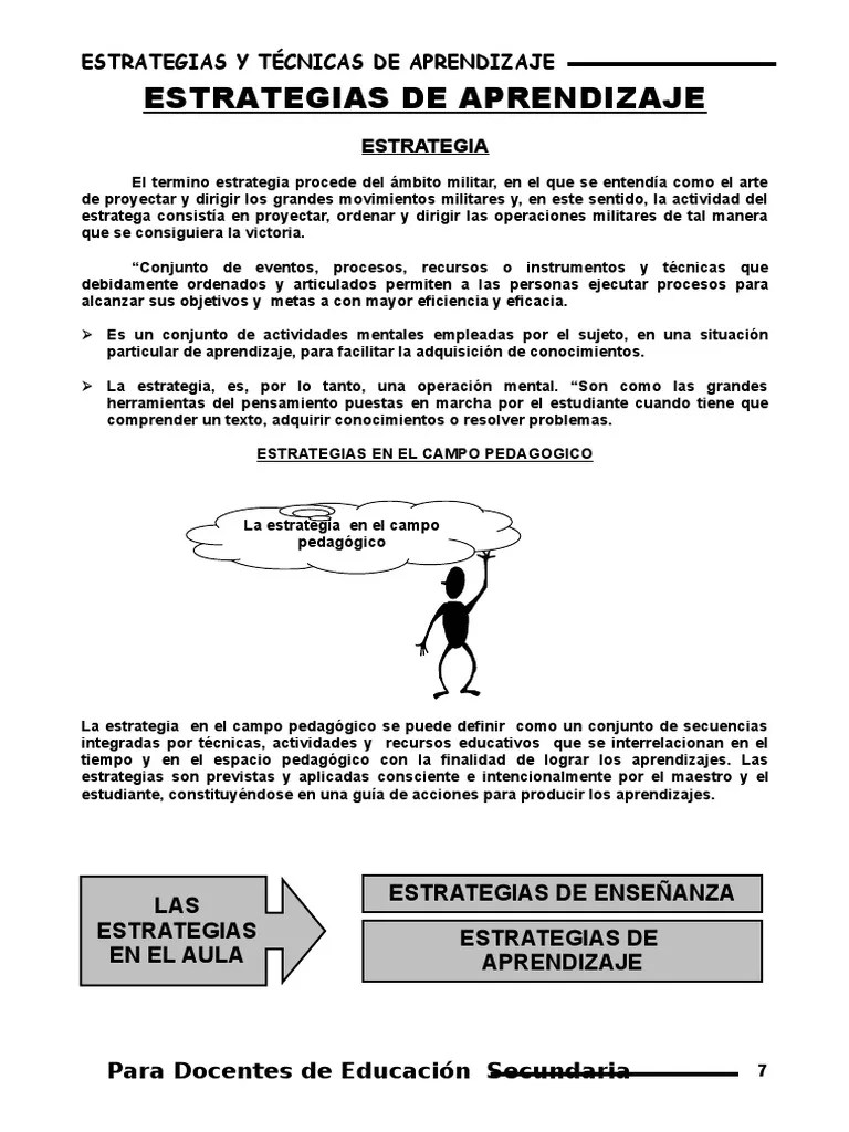 Estrategias De Aprendizaje (1ra Parte) | PDF | Lectura (proceso) | Aprendizaje