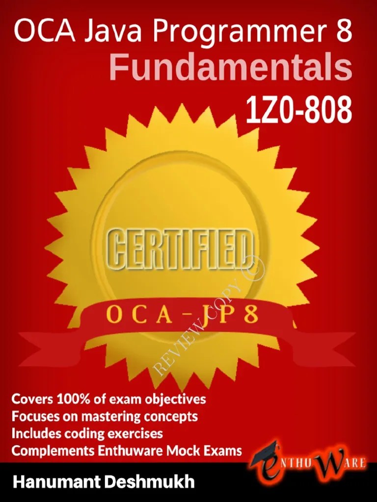 OCA Java Programmer 8 Fundamentals - 1Z0-808 | PDF | Method (Computer ...