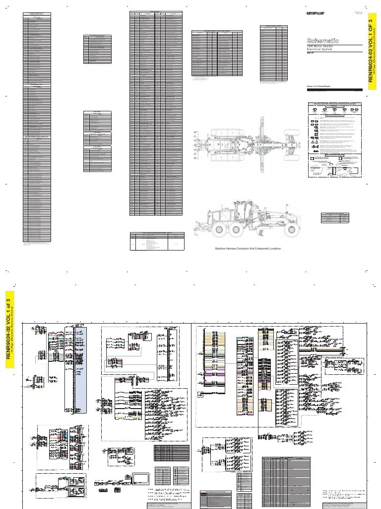 Schematic diagram for gas engine caterpillar 3516b. 16m Motor Grader Electrical System Machine Harness Connector And Component Locations Pdf Electrical Connector Switch