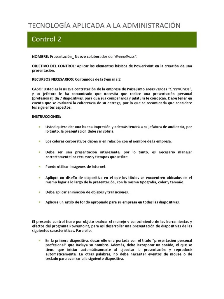 02 - Control - Tecnologia Aplicada A La Administracion - Nuevo PDF | PDF | Microsoft PowerPoint ...