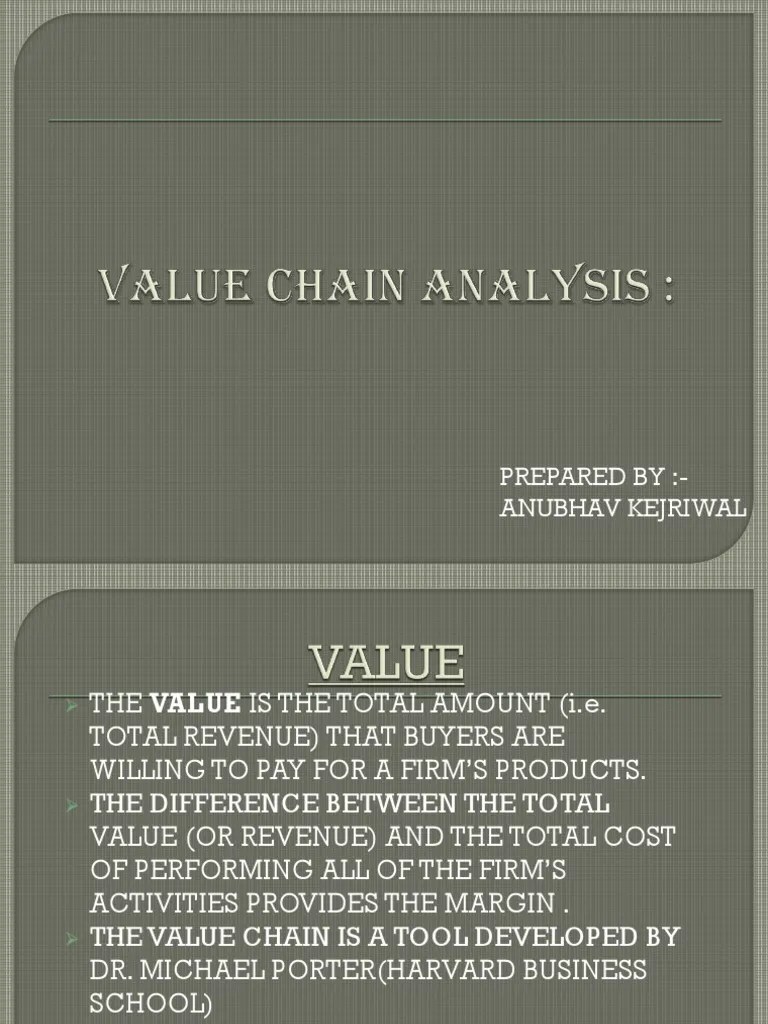 Value Chain | PDF | Value Chain | Logistics