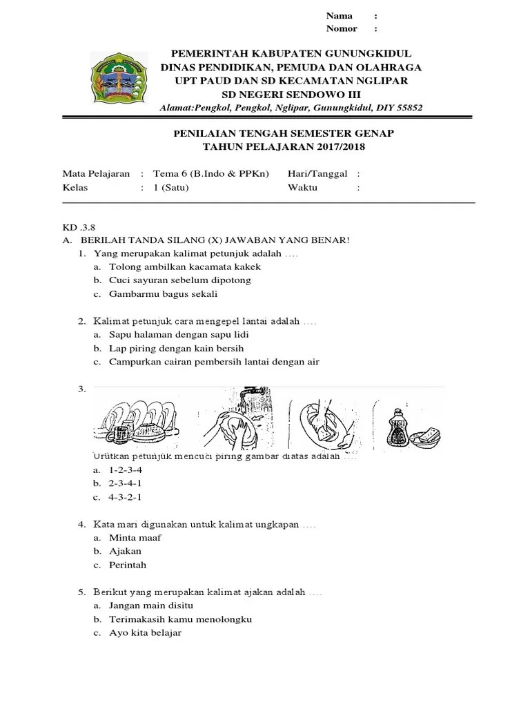 Kalimat petunjuk tema 6 other contents Soal Pdf