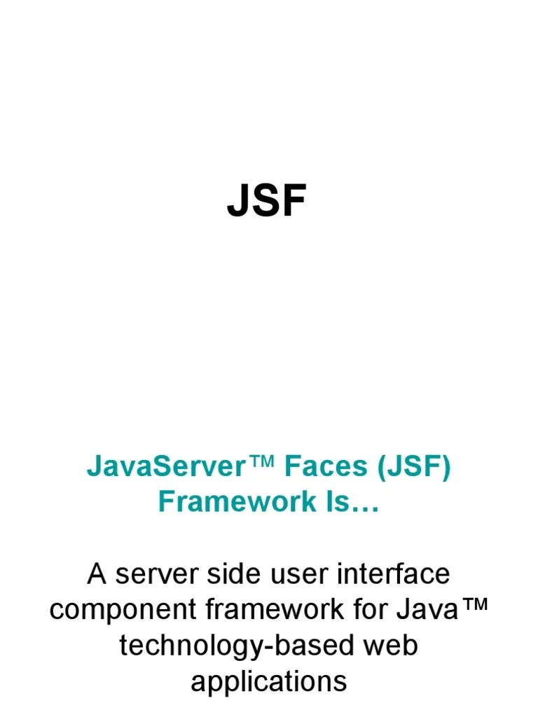 JavaServer™ Faces (JSF) | PDF | Java Server Faces | Computing Platforms