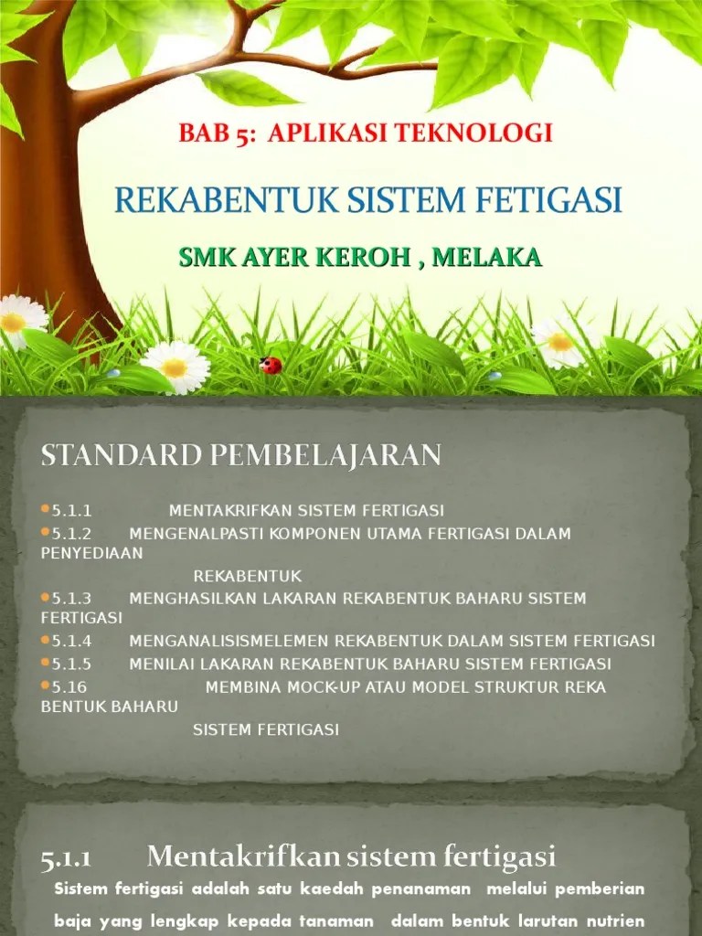 Penyusunan reka bentuk sistem fertigasi pilih. Fertigasi Pdf