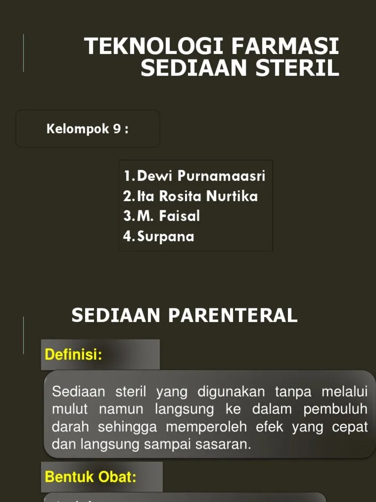 Sediaan Steril - pptx1737044875 | PDF