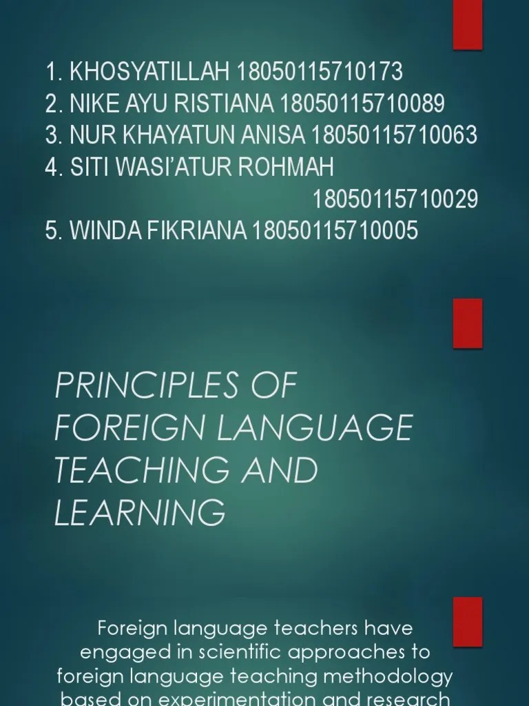 Foreign Language Teaching Basics | PDF | Second Language Acquisition ...