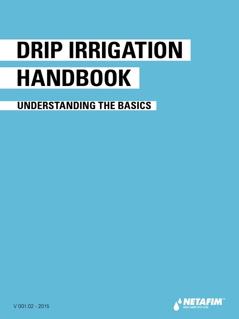 NETAFIM Drip Irrigation System Handbook | PDF | Filtration | Pump