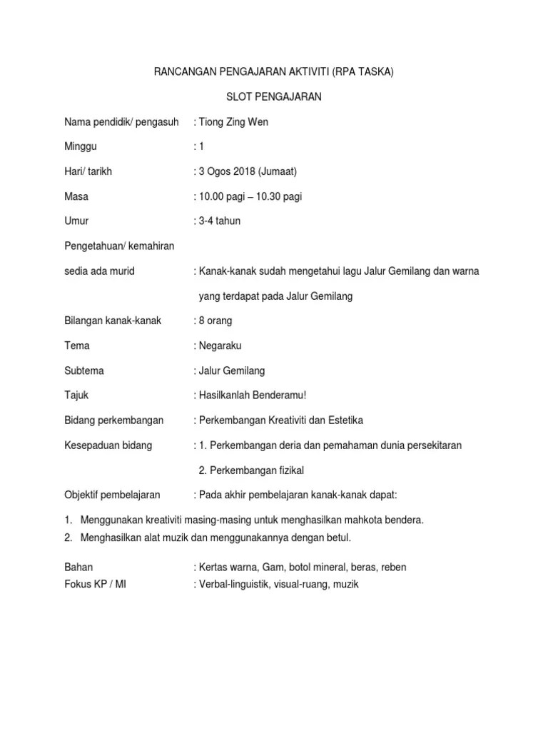 Perkembangan awal matematik dan permikiran logik. Rpa 2 Estetika Kreativiti Pdf