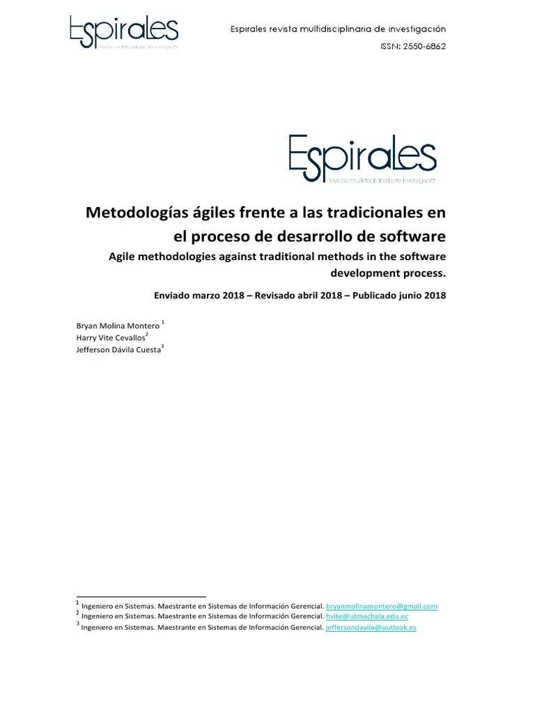 Metodologías Ágiles En El Desarrollo De Software | PDF | Scrum (desarrollo De Software) | Software