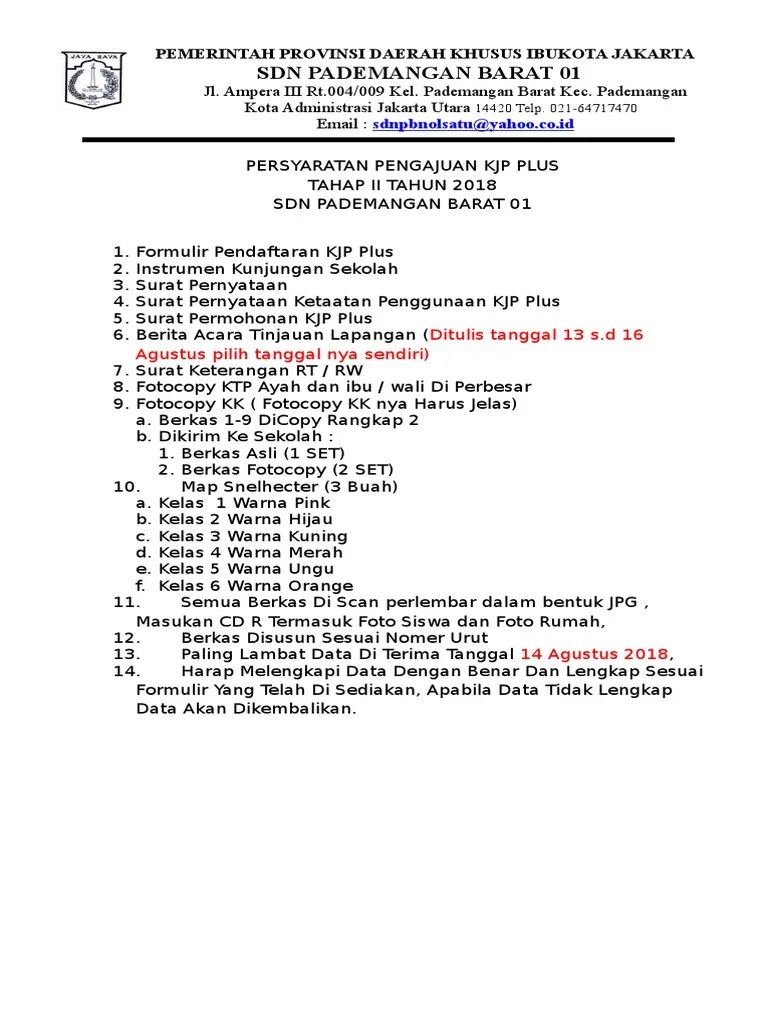 Informasi kjp tahun 2019 tahap 2. Persyaratan Pengajuan Kjp Pdf