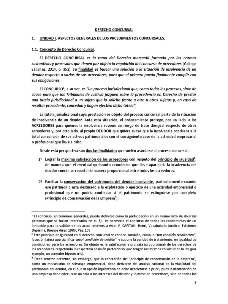 Derecho Concursal | PDF | Bancarrota | Sociedad De Responsabilidad Limitada