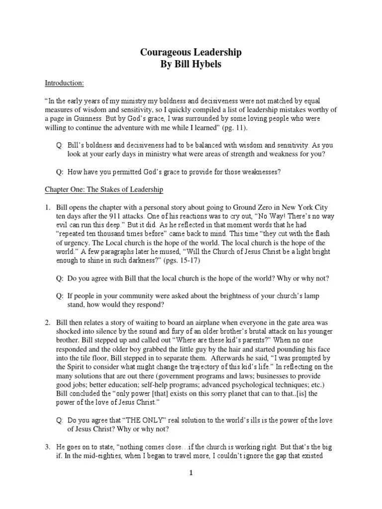 Courageous Leadership | PDF | Leadership | Jesus