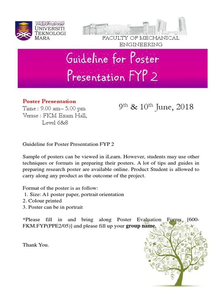 Guideline For Poster Presentation | PDF | Thesis | Behavior Modification
