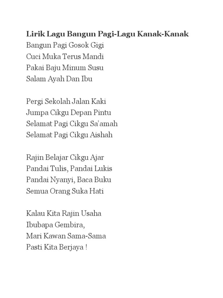 To kholega mera khoon to kholega. Lirik Lagu Bangun Pagi Pdf