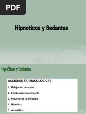 Hipnoticos Ppt Benzodiazepina Tratamientos Medicos