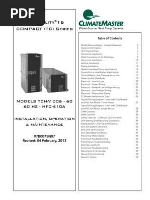 Have you had any power outages or surges that may have caused this? Climate Master Tranquility Tcv Series Manual Pdf Duct Flow Heat Pump