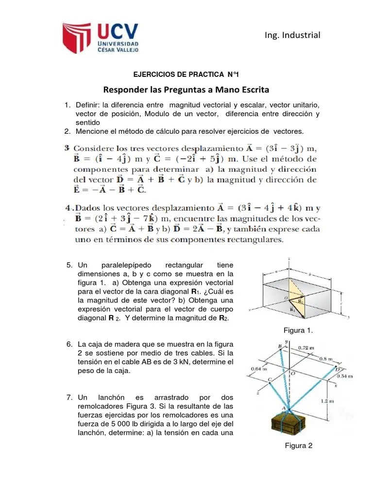 Practica 1 Vectores | PDF | Vector Euclidiano | Física
