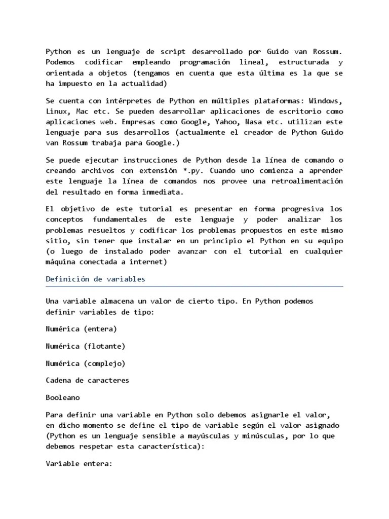 Python Parcial1 | PDF | Python (lenguaje De Programación) | Lenguaje De Programación