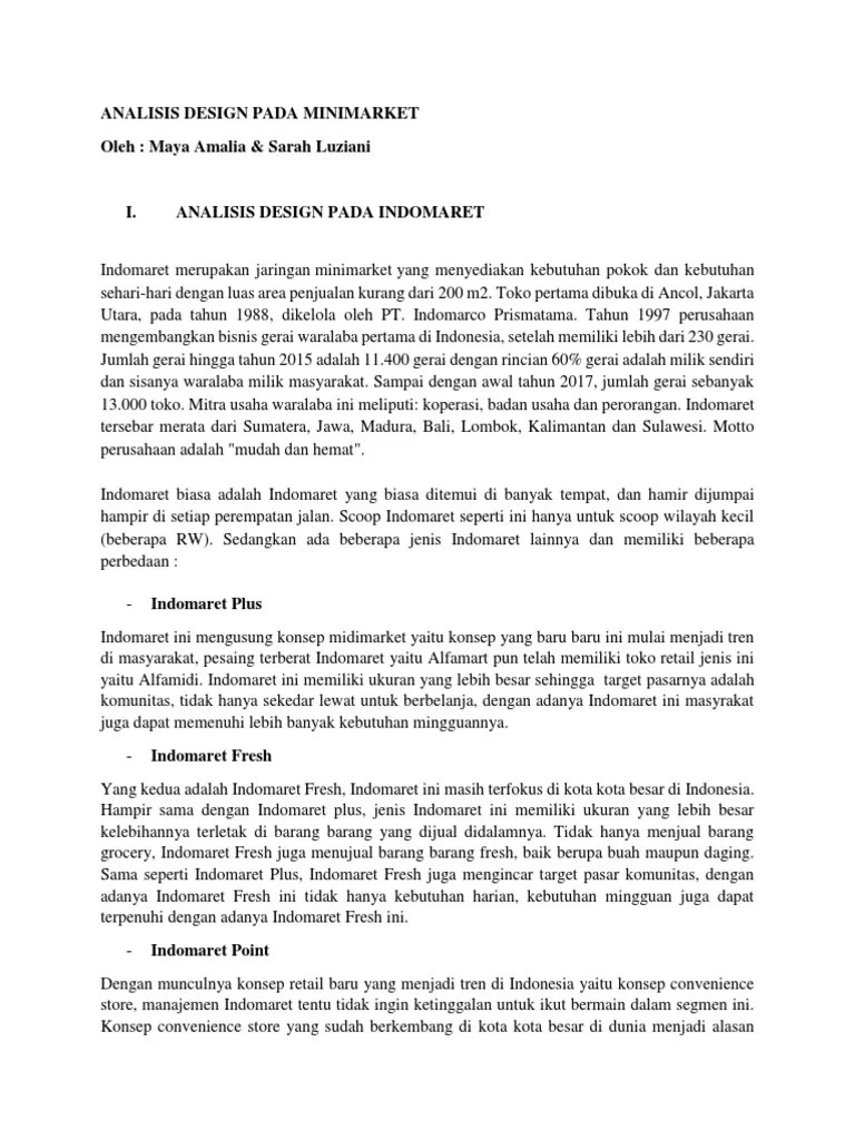 Analisis Design Pada Minimarket | PDF