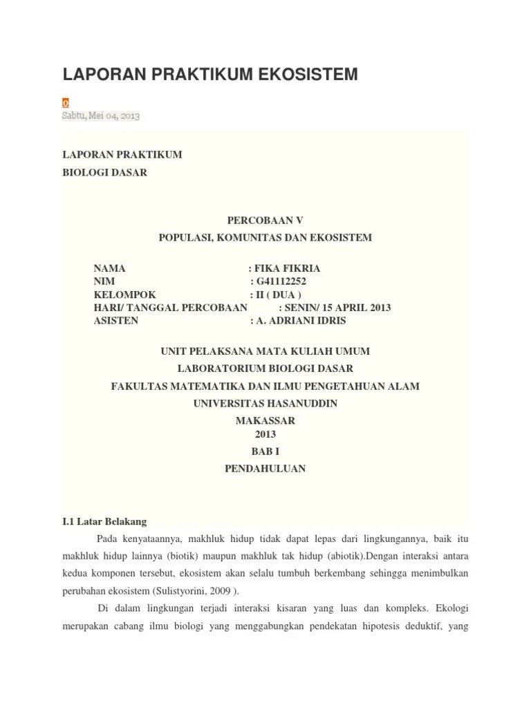 30 ide cara membuat laporan praktikum di kertas folio anna k cummings 20 ide cara membuat laporan hasil praktikum anna k cummings laporan . Contoh Laporan Biologi Ekologi