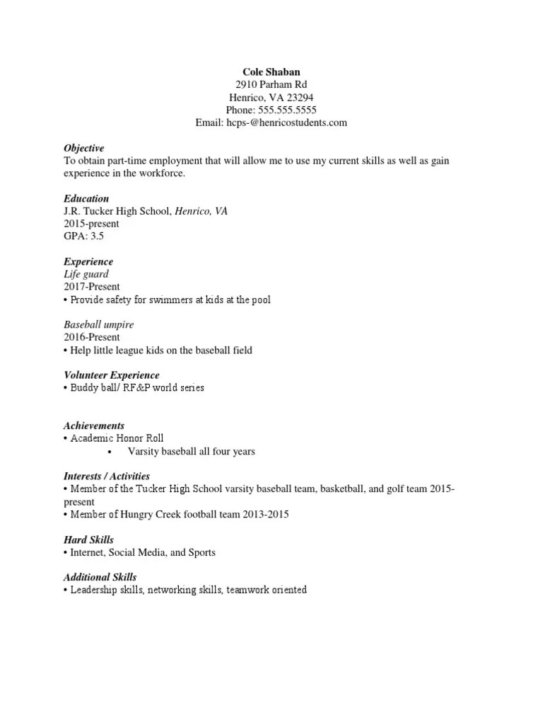 Resume template