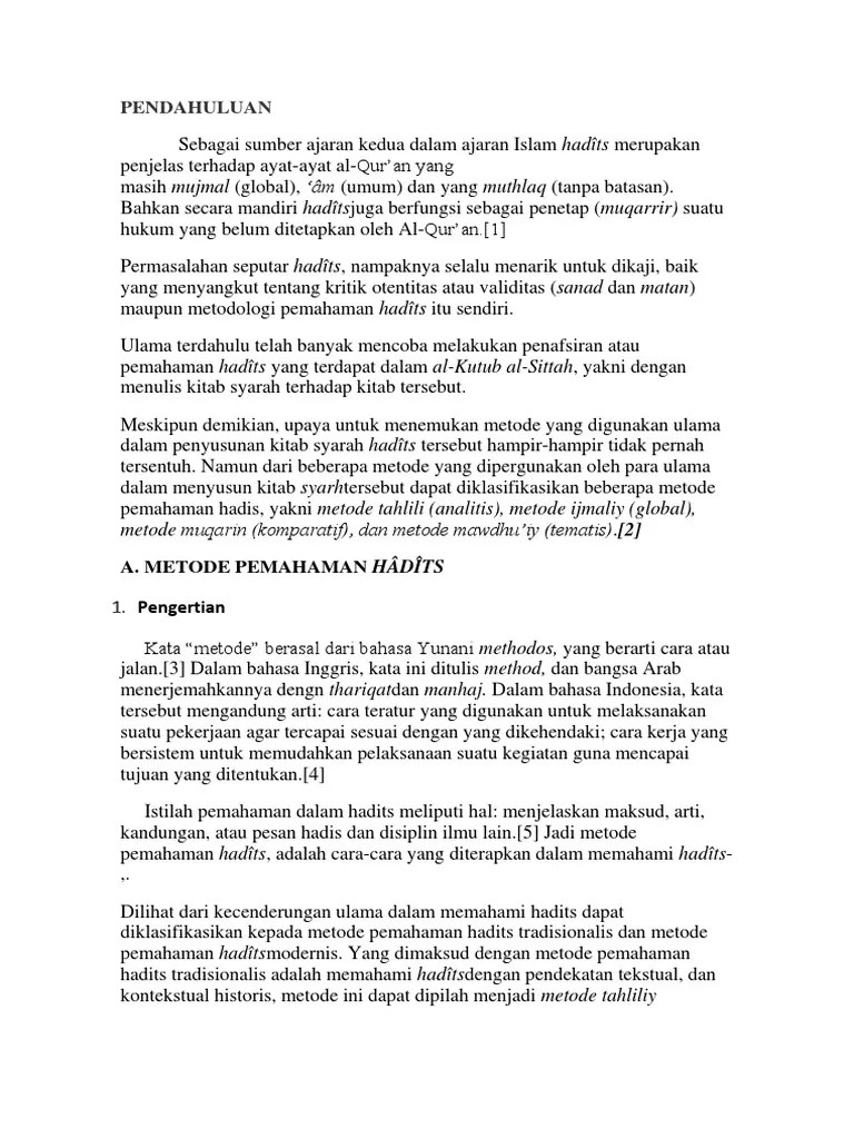 Metode Hadis | PDF