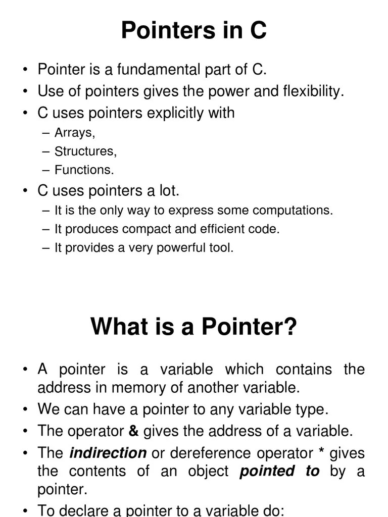 An In-Depth Guide To Pointers In C: Concepts, Uses, And Best Practices ...