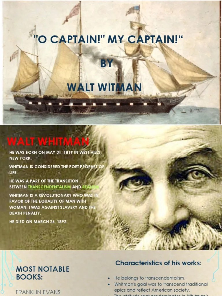 O Captain, My Captain | PDF | Walt Whitman | Poetry