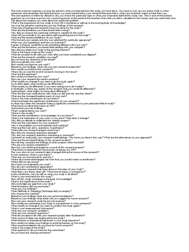 Defense Questions | PDF | Scientific Method | Justification