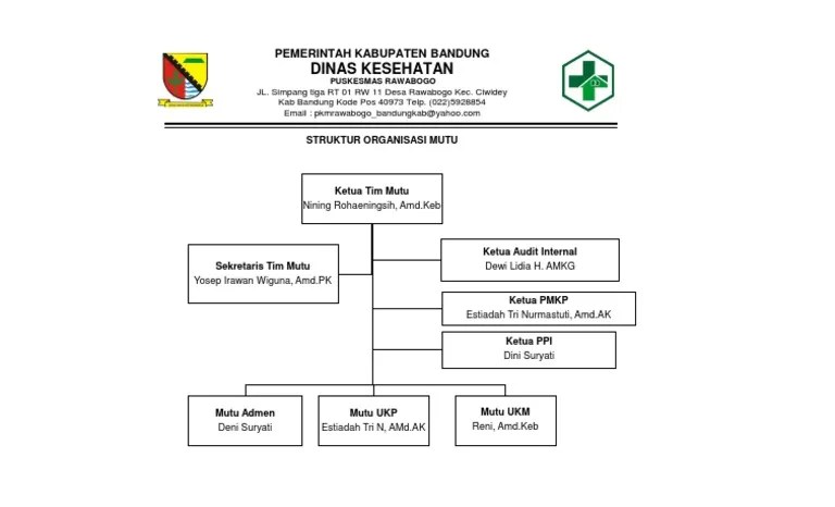 Struktur Organisasi Tim Mutu | PDF