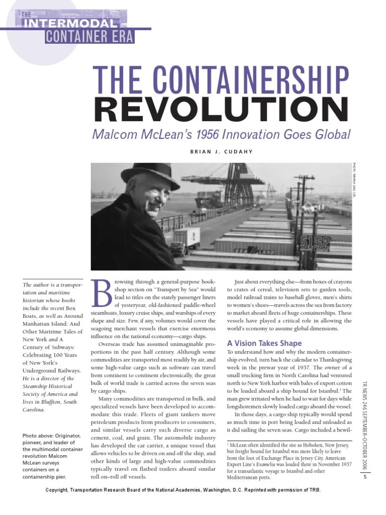 Container Ship Revolution PDF | PDF | Containerization | Ships