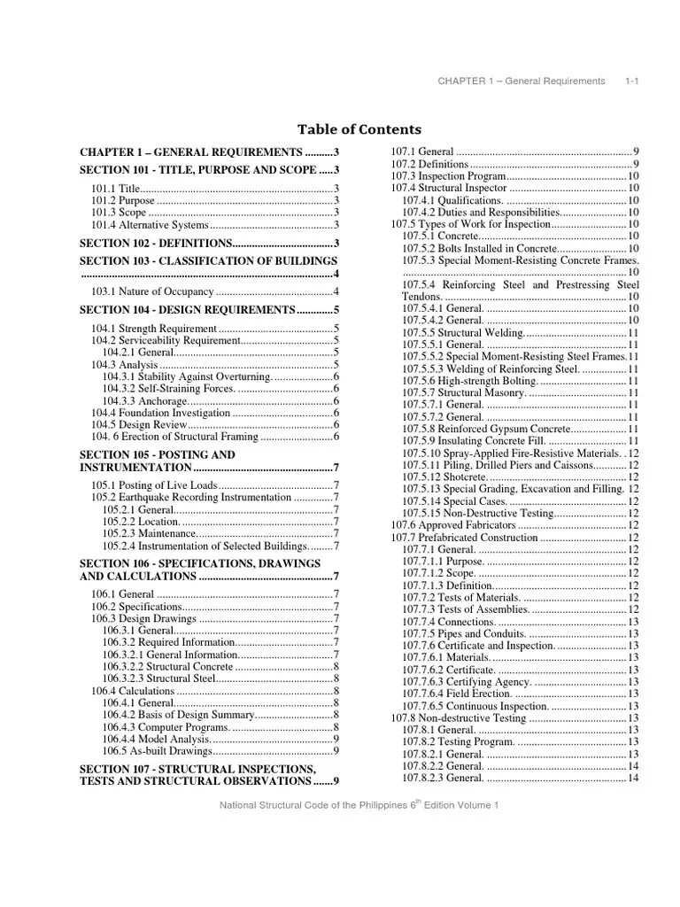 Chapter 1 General Requirements | PDF | Prestressed Concrete | Building