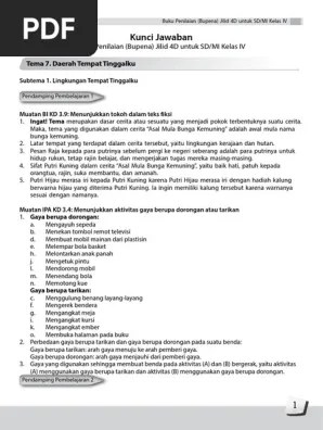 Unduh kunci jawaban bupena 2a tema 2 hal 103 104 mp3 download cepat juga. Kunci Jawaban Bupena 4d K13 Revisi 1 Pdf Pdf