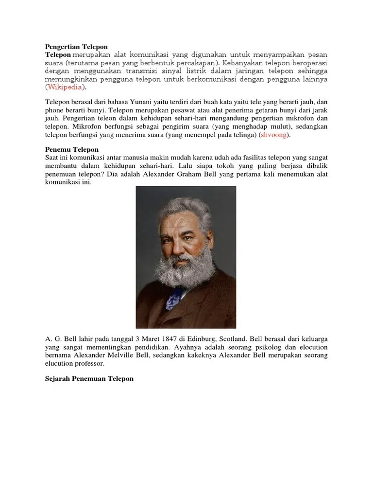 Sejarah Penemu Telepon | PDF