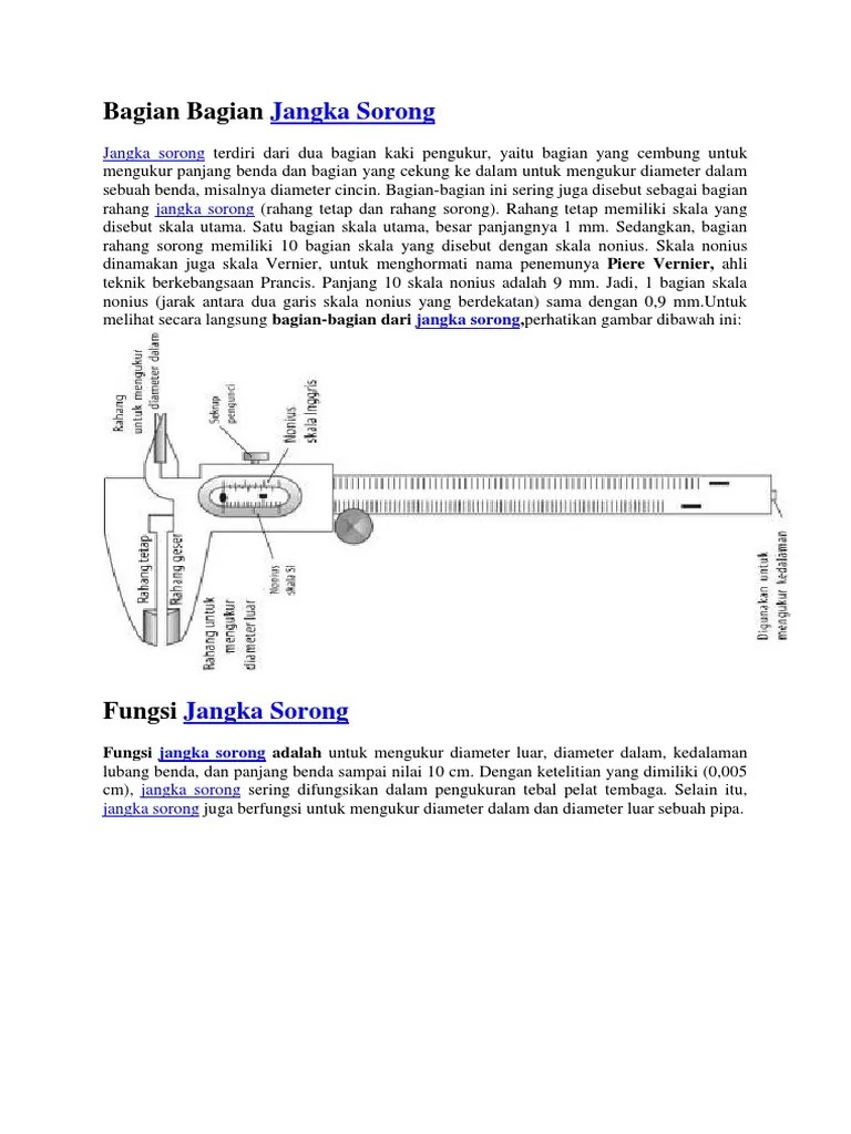 Bagian Bagian Jangka Sorong | PDF