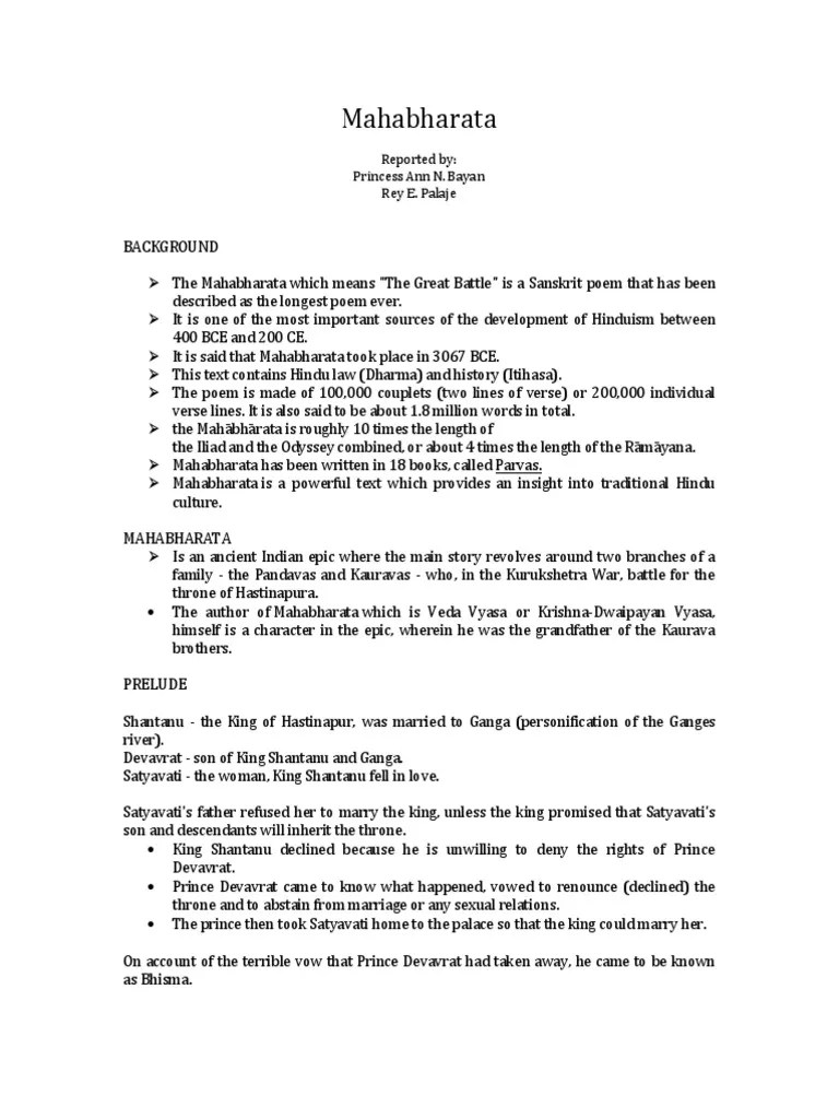 Mahabharata | PDF | Mahabharata | Vaishnava Texts