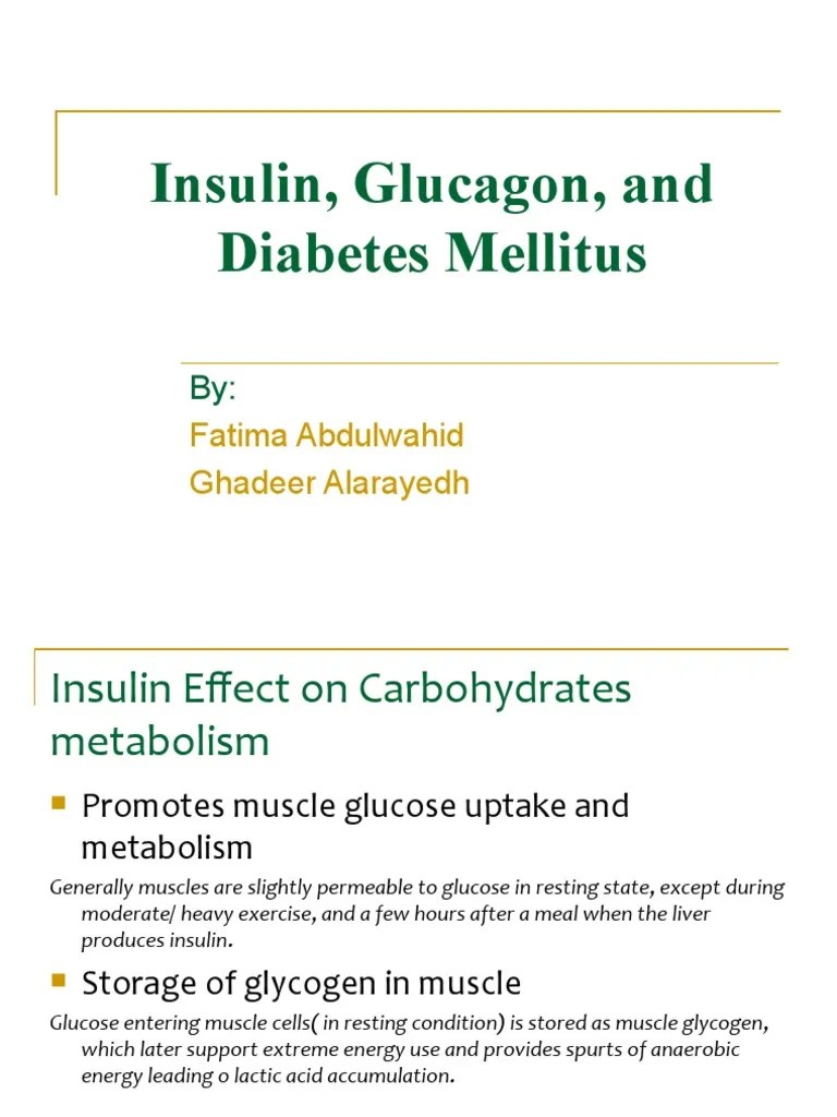 Insulin, Glucagon, And Diabetes Mellitus: A Comprehensive Review Of ...