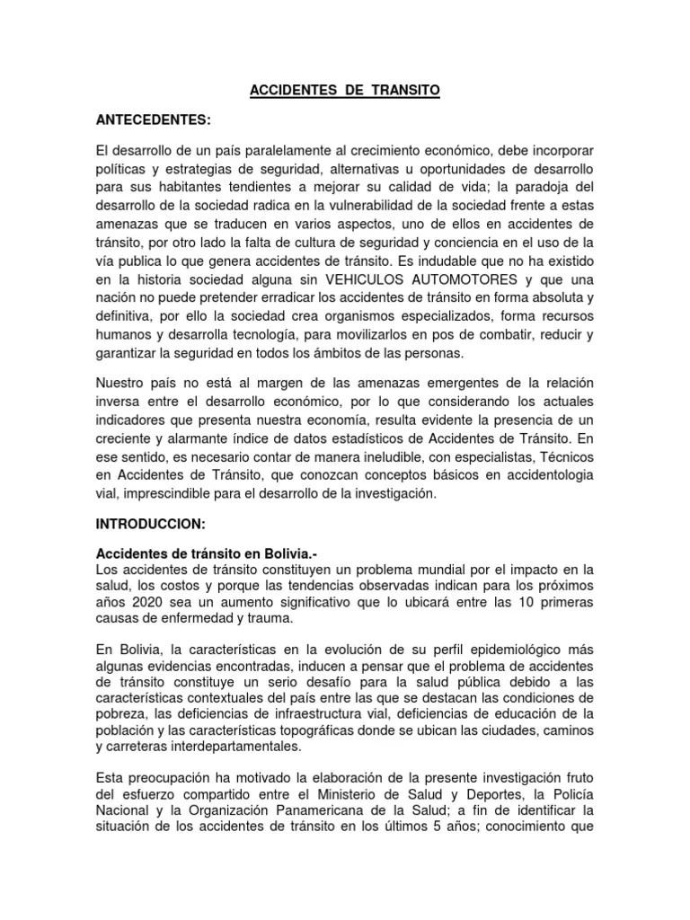 Accidentes De Transito | PDF | Accidente De Tráfico | Peatonal