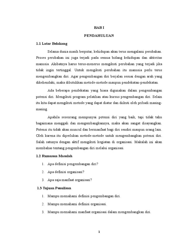 Metode Pengembangan Diri Melalui Organisasi | PDF