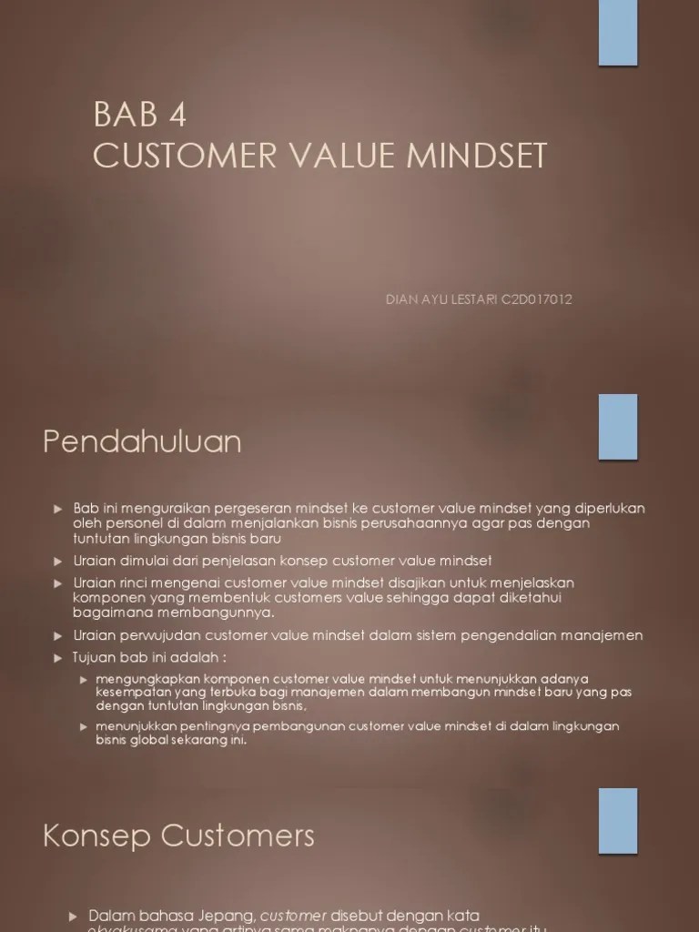 Bab 4 Customer Value Mindset | PDF