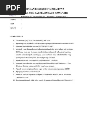 Soal Tes Wawancara Bem Jawabanku Id 