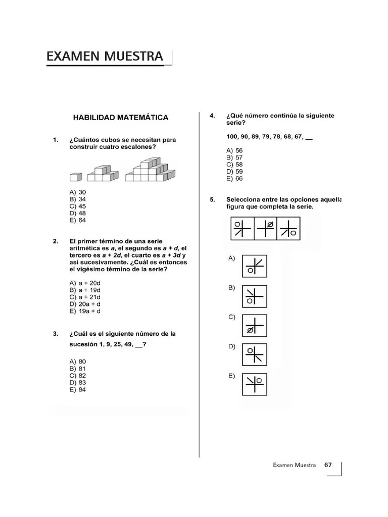 Examen Simulacion Comipems | PDF