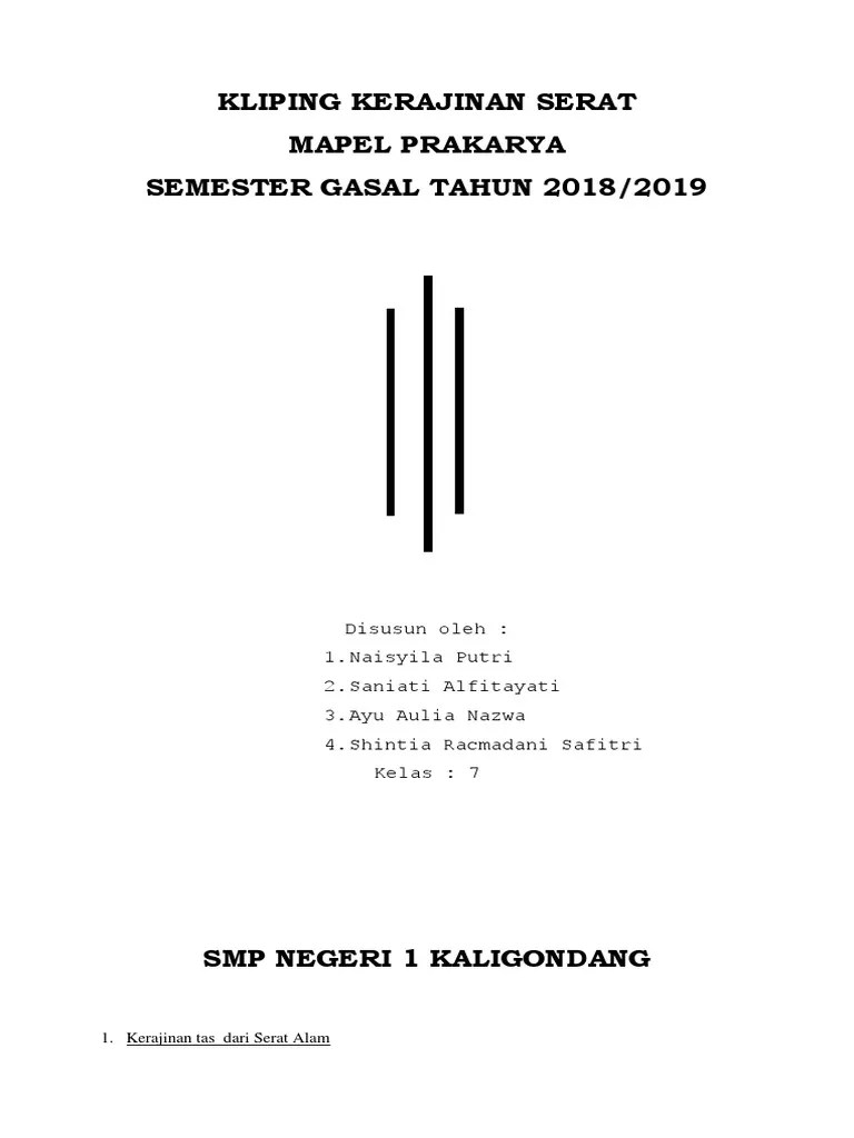 Sesuai dengan kompetensi dasar mata pelajaran prakarya, mtsn 4 bantul yang mendapatkan mata pelajara prakarya pengolahan diberikan tugas . Contoh Kliping Prakarya Amat