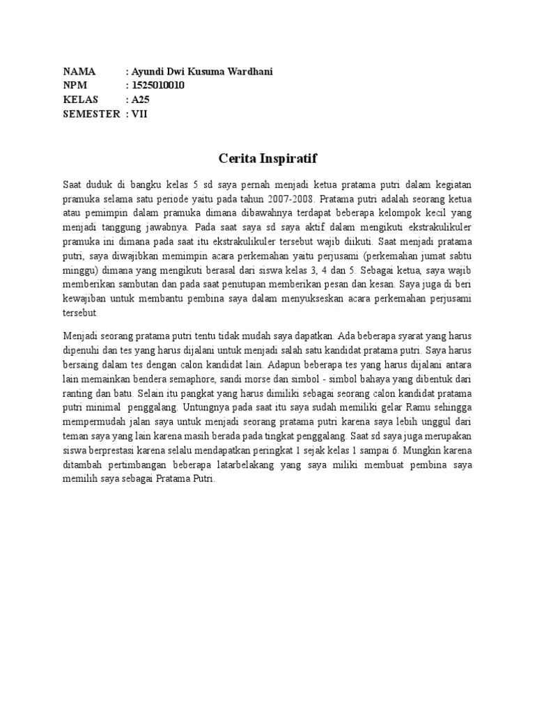 Bersabar dan menerima keadaan · 3. Cerita Inspiratif Pdf