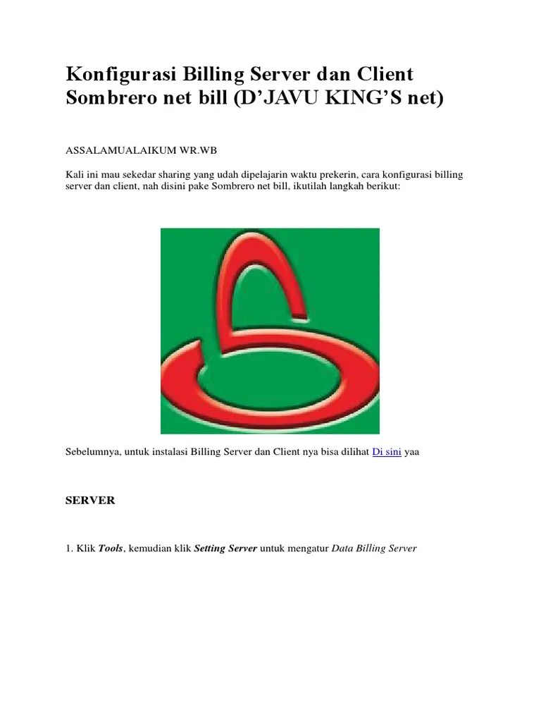 Konfigurasi Billing Server Dan Client Sombrero Net Bill | PDF