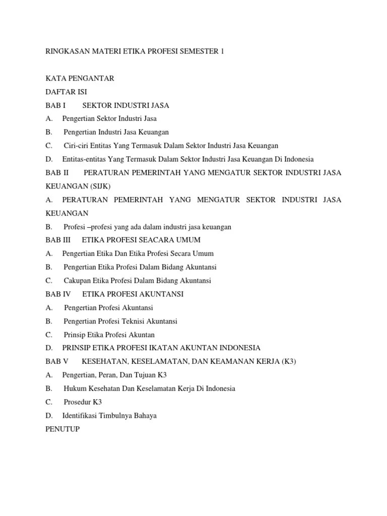 Notifikasi saya ketika barang tersedia kembali. Ringkasan Materi Etika Profesi Semester 1 Pdf